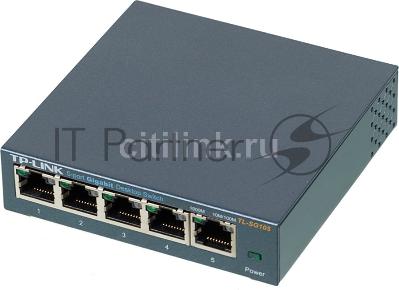 Коммутатор настольный TP-Link TL-SG105S 5-портовый 10/100/1000 Мбит/с