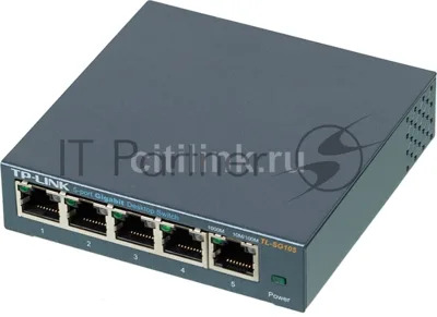 Коммутатор настольный TP-Link TL-SG105S 5-портовый 10/100/1000 Мбит/с