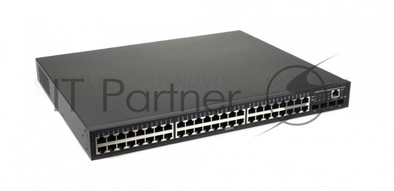 Коммутатор OSNOVO SW-48G4X-1L, 48×1 Гбит/с LAN + 4×10 Гбит/с SFP+, управляемый