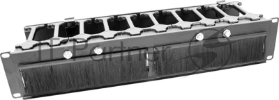 Организатор комм. шнуров ЦМО, 19", 3HU, 132,5х482,6х124 мм (ВхШхГ), горизонтальный, с крышкой, для кабеля, черный