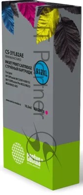 Картридж струйный Cactus 912XL CS-3YL82AE (есть ограничения по прошивке) пурпурный (10.5мл) для HP OfficeJet 8012/8014/8015/8017;OfficeJet Pro 8022/8023/8024/8025 AIO