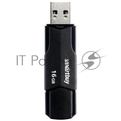 Флешка USB SmartBuy CLUE Black (SB16GbCLU-K), 16Gb, USB 2.0, R/W 15/8, черный