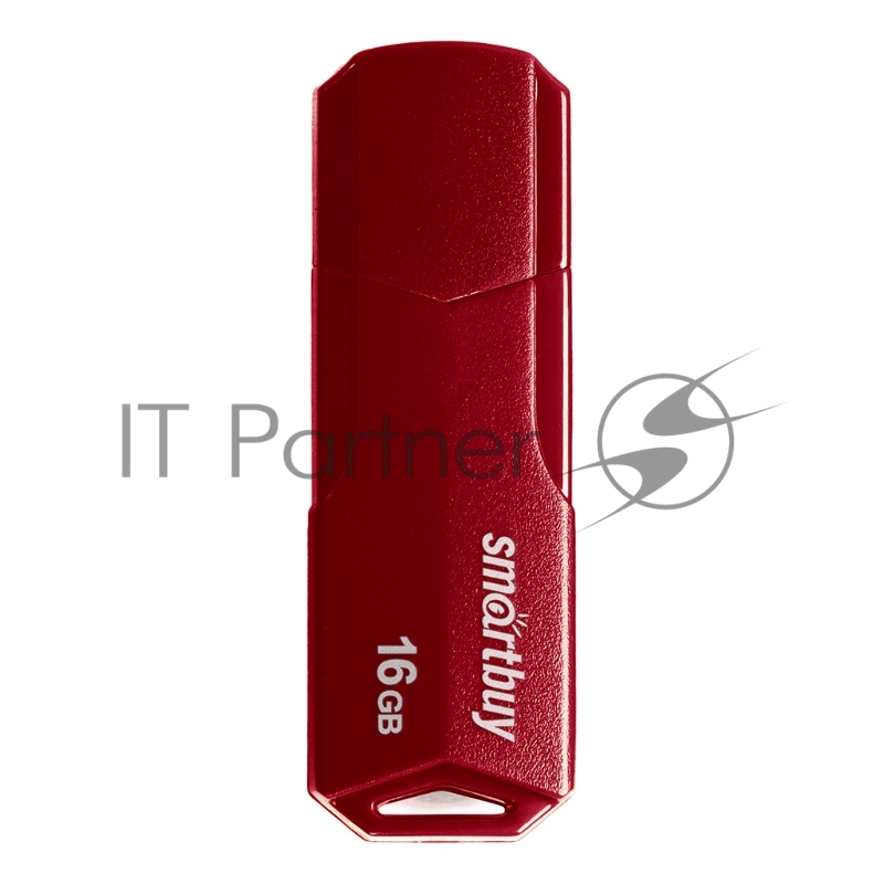 Флешка USB SmartBuy CLUE Burgundy (SB16GbCLU-BG), 16Gb, USB 2.0, R/W 20/10, красный