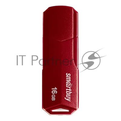 Флешка USB SmartBuy CLUE Burgundy (SB16GbCLU-BG), 16Gb, USB 2.0, R/W 20/10, красный