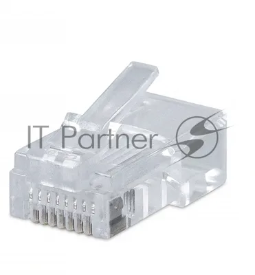 Коннектор Cabeus 8P8C RJ-45 под витую пару, категория 5e, универсальный, для проводников с толщ. по изол. до 1,05 мм