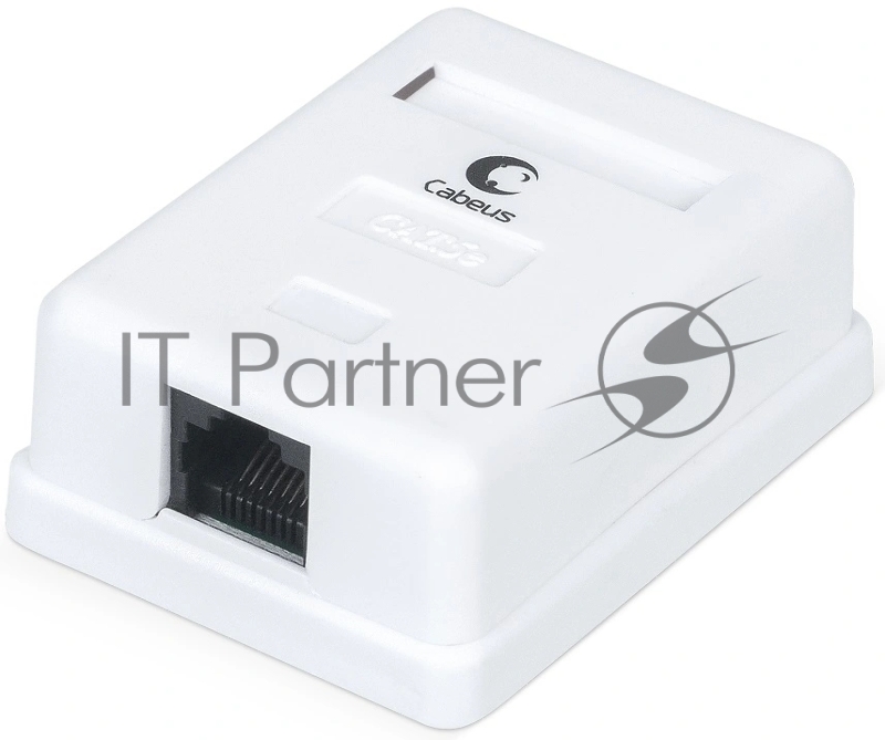 Розетка компьютерная Cabeus WS-8P8C-Cat.5e-1 RJ-45, категория 5e, одинарная, внешняя, Dual IDC