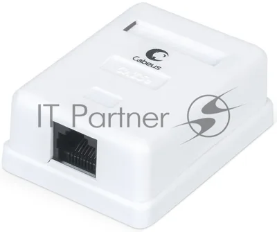 Розетка компьютерная Cabeus WS-8P8C-Cat.5e-1 RJ-45, категория 5e, одинарная, внешняя, Dual IDC