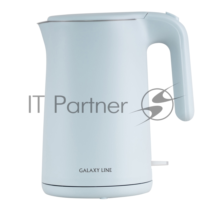 Электрочайник Galaxy GL 0327 небесный, 1.5 л, 1800 Вт, скрытый нагревательный элемент