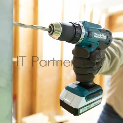 Дрель-шуруповерт аккумуляторная Makita HP488DWE, 18 В, 1.5 Ач, аккумуляторная