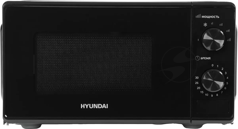 Микроволновая печь Hyundai HYM-M2045 черный, 20 л, 700 Вт, переключатели - поворотный механизм