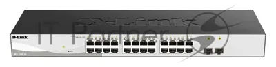 Коммутатор D-Link DGS-1210-26/F3A, 24×1 Гбит/с + 2×1 Гбит/с SFP, настраиваемый