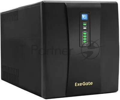 Источник бесперебойного питания ExeGate SpecialPro UNB-1500.LED.AVR.EURO.RJ 1500VA/950W, LED, AVR, 4 евророзетки, RJ45/11, черный