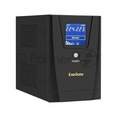 Источник бесперебойного питания ExeGate SpecialPro Smart LLB-1500.LCD.AVR.C13.RJ / 1500 ВА / 950 Вт / 8 x IEC 320 C13