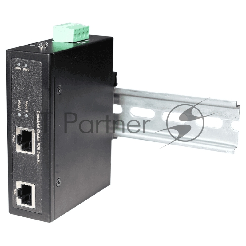 Промышленный гигабитный OSNOVO PoE-инжектор, до 30W, IEEE 802.3af/at, питание DC48-56V