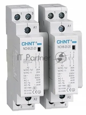 Контактор модульный CHINT модульный NCH8-20/11 20А 1НЗ+1НО AC 220/230В 50Гц