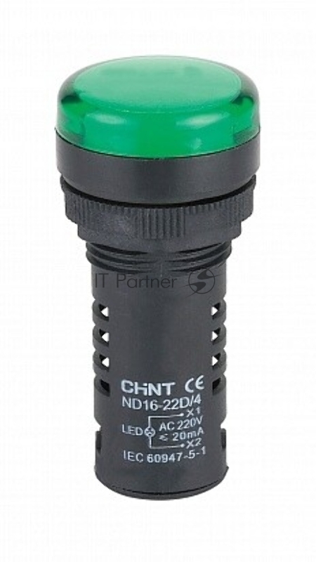 Индикатор CHINT ND16-22DS/4 зел. AC 230В