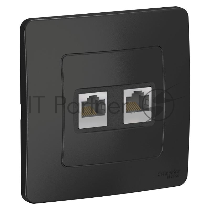 Розетка 2-ая компьютерная RJ45 SE Blanca внутр Антрацит