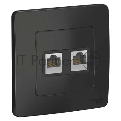 Розетка 2-ая компьютерная RJ45 SE Blanca внутр Антрацит