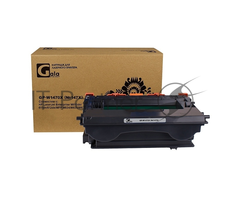 Картридж лазерный GalaPrint GP-W1470X (№147X) для принтеров HP LaserJet Enterprise M610dn/611dn/612dn/MFP M634/M635/M636 25200 копий