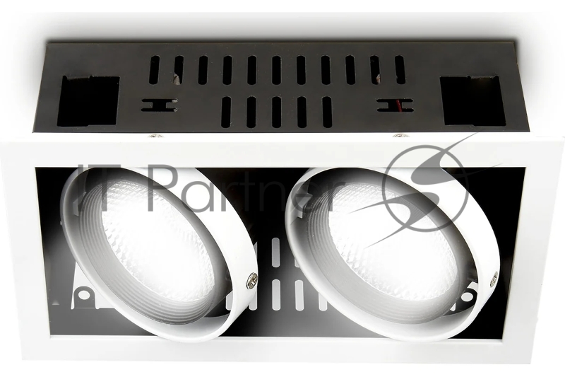 Карданный встраиваемый светодиодный светильник T812 BK/CH 2*12W 4200K