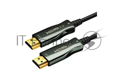 Кабель HDMI Wize AOC-HM-HM-15M оптический, 15 м, 4K/60HZ 4:4:4, v.2.0, ARC, 19M/19M, HDCP 2.2, Ethernet, черный, коробка