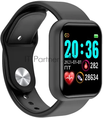 Умные часы IRBIS IceLine, 1.3", TFT, Bluetooth, IP65, черный