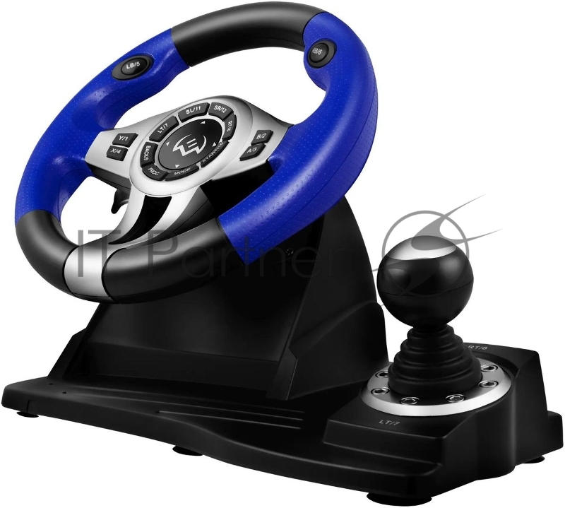 Руль черный SVEN GC-W600 (виброотдача, педали, джойстик, 12 кн., USB)