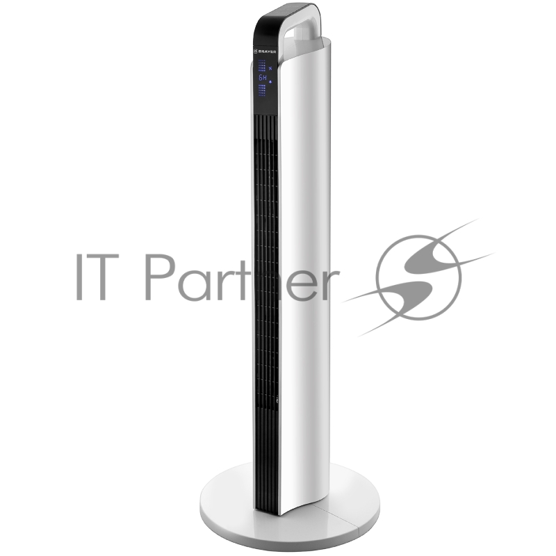 Вентилятор BRAYER 4955BR белый, напольный, 60 Вт, 3 скорости, 90 см