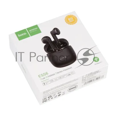 Наушники TWS Hoco ES56 черный, вкладыши, Bluetooth, до 4 ч.
