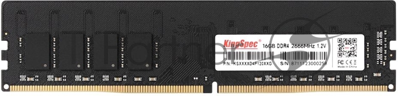Оперативная память KingSpec, DDR4, 16GB (1x16GB), 2666MHz, CL18, DIMM