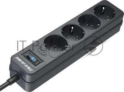 Сетевой фильтр Pilot sG-Max 5 outlets (GP), 15А/3.3 kVt, automatic circuit-breaker, 1.8 m, gfaphite
