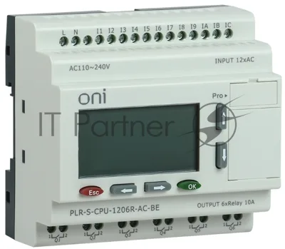 Логическое реле IEK ONI PLR-S. CPU1206(R) 220В AC с экраном