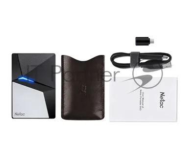 Внешний SSD Netac Z7S, 480 Gb, USB 3.2 Gen 2 Type-C, R/W 550/480, черный