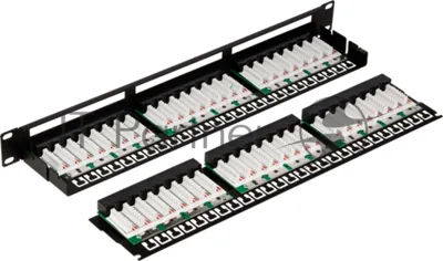 Патч-панель Lanmaster TWT-PP48/1U-U5E 19" 1U 48xRJ45 кат.5e UTP