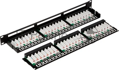 Патч-панель Lanmaster TWT-PP48/1U-U6 19" 1U 48xRJ45 кат.6 UTP