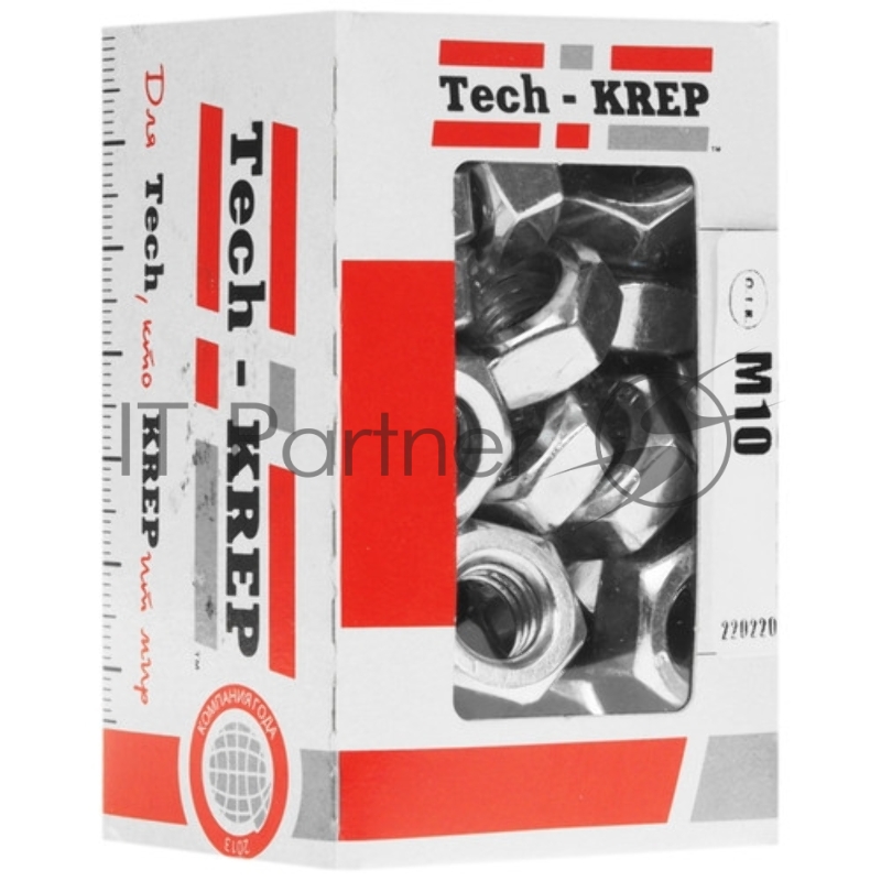 Гайка Tech-Krep DIN934 шестигранная оцинк. М10 (50 шт) - коробка с ок. 105249