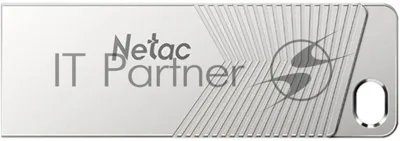 Флешка USB Netac UM1 (NT03UM1N-032G-32PN), 32Gb, USB 3.2, R/W 150/45, серебристый