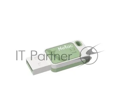 Флешка USB Netac UA31 (NT03UA31N-128G-32GN), 128Gb, USB 3.2, R/W 110/45, зеленый/белый