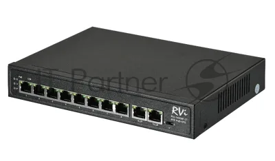 Коммутатор RVi-1NS08F-2T, 8×100 Мбит/с PoE + 2×100 Мбит/с, неуправляемый