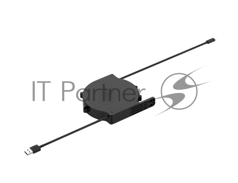 Кабельный ретрактор Wize Pro WRTS-USBC-RT USB type C для установки в архитектурный лючок серии WRTS, выдвижение 80 см