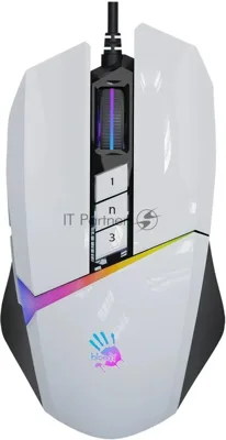 Мышь проводная A4Tech Bloody W60 Max белый, 10000 dpi, USB, кнопки - 10