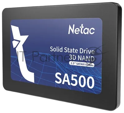 Накопитель SSD Netac SA500, 256Gb, SATA III, 2.5", R/W 520/450