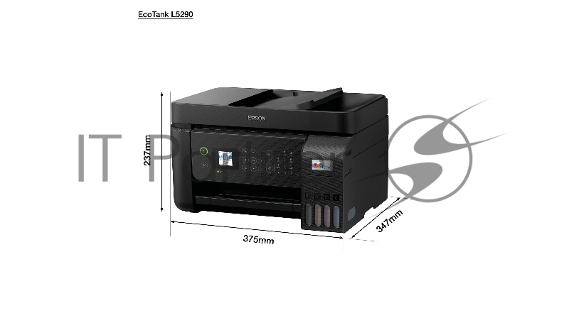 МФУ струйное Epson L5290 (C11CJ65512/C11CJ65508/C11CJ65407), A4, цветное, печ. до 33 стр/мин. (ч/б) до 15 стр/мин. (цвет), скан. до 12 стр/мин. (ч/б) 29 стр/мин. (цвет), 1440 x 5760 dpi (печать) 1200x2400dpi (скан.), USB, RJ-45, Wi-Fi