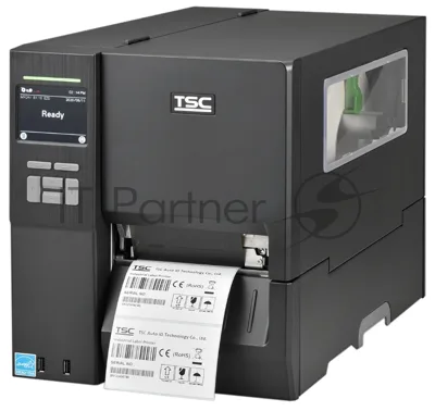 Принтер этикеток термотрансферный TSC MH241T 203 dpi, 356 мм/сек, USB, RS-232, Ethernet, USB Host, черный