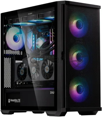 Компьютерный корпус ZALMAN Z10 DUO, ATX, BLACK, WINDOW, 2x3.5", 2x2.5", 2xUSB3.0, 1xUSB 3.1 Type-C, FRONT 3x120мм Infinity Mirror ARGb, REAR 1x120мм Infinity Mirror ARGb, replaceable front panel