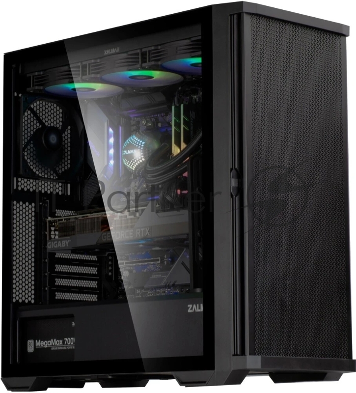 Компьютерный корпус ZALMAN Z10, ATX, черный, WINDOW, 2x3.5", 2x2.5", 2xUSB 3.0, 1xUSB 3.1 Type-C, FRONT 3x140мм, REAR 1x120мм