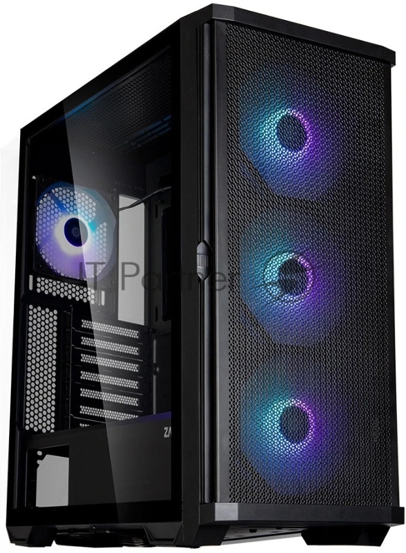 Компьютерный корпус ZALMAN Z10 PLUS, ATX, черный, WINDOW, 2x3.5", 2x2.5", 2xUSB 3.0, 1xUSB 3.1 Type-C, FRONT 3x140мм ARGb, REAR 1x120мм ARGb