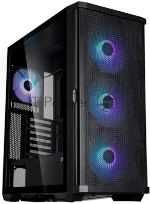 Компьютерный корпус ZALMAN Z10 PLUS, ATX, черный, WINDOW, 2x3.5", 2x2.5", 2xUSB 3.0, 1xUSB 3.1 Type-C, FRONT 3x140мм ARGb, REAR 1x120мм ARGb