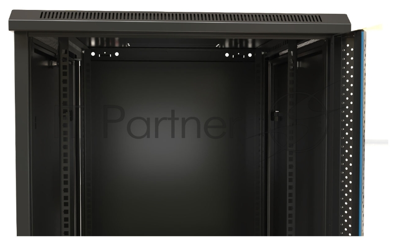 Шкаф телекоммуникационный настенный Hyperline TWB, 19", 6U, 367х600х450 мм (ВхШхГ), дверь: металл, разборный, черный