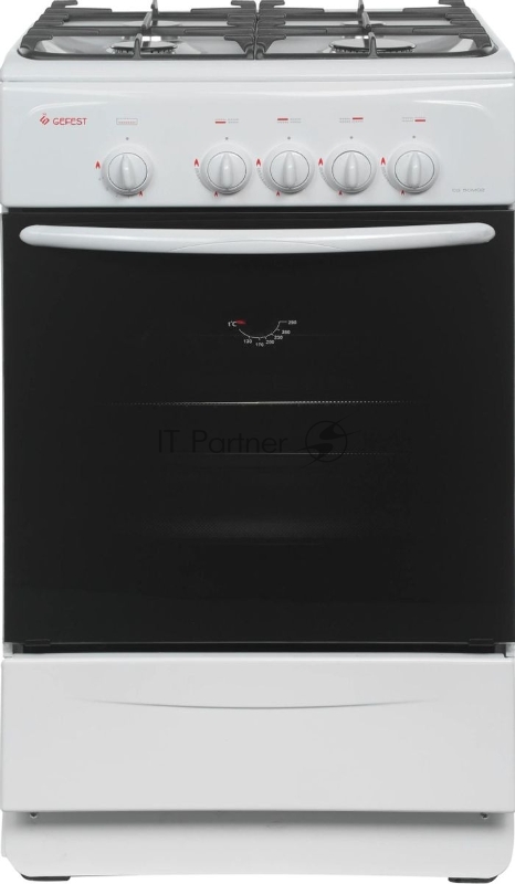 Плита газовая Gefest CG 50М02 К73 белый, конфорок 4 шт, духовка 42 л, 50 см x 85 см x 53 см